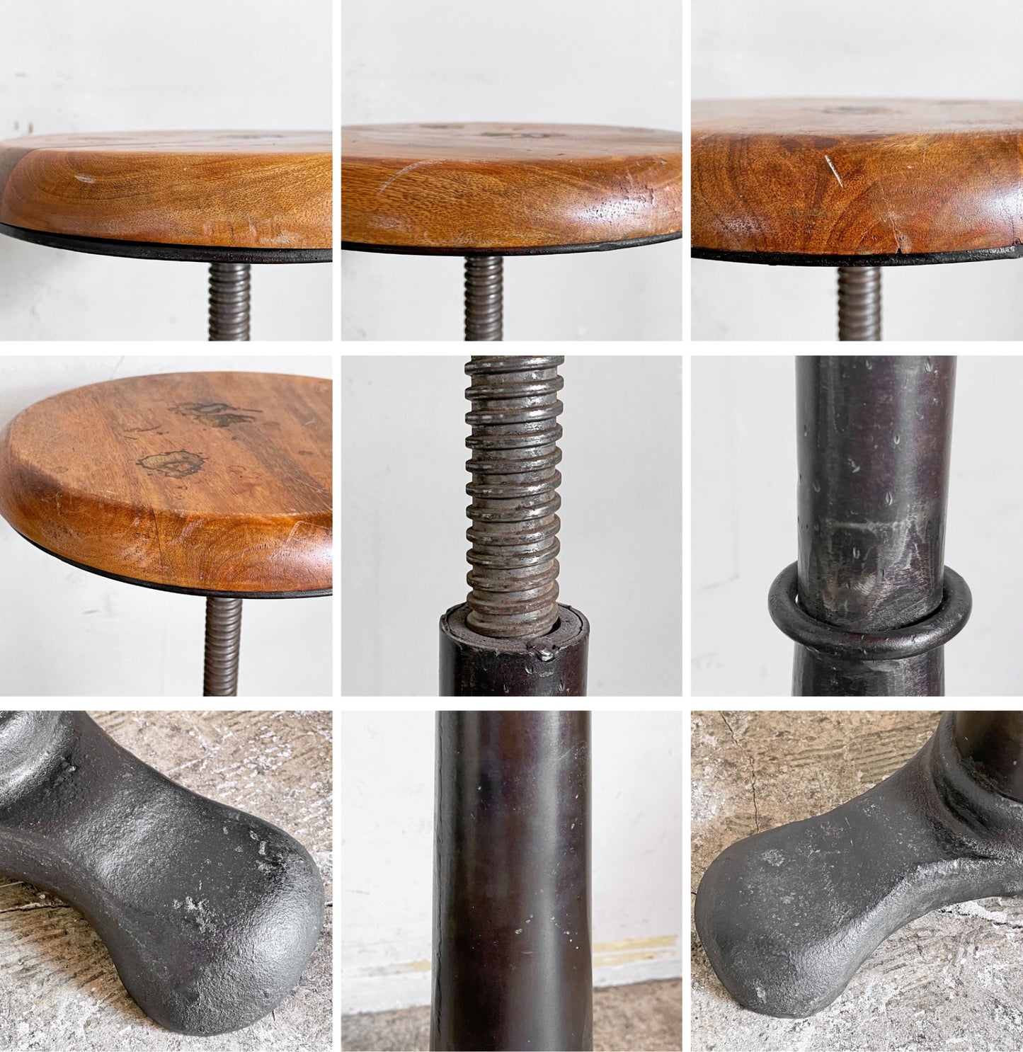 ジャーナルスタンダードファニチャー j.s.F ギデル GUIDEL アジャストスツール ADJUST STOOL インダストリアル ビンテージスタイル 廃番 B ■