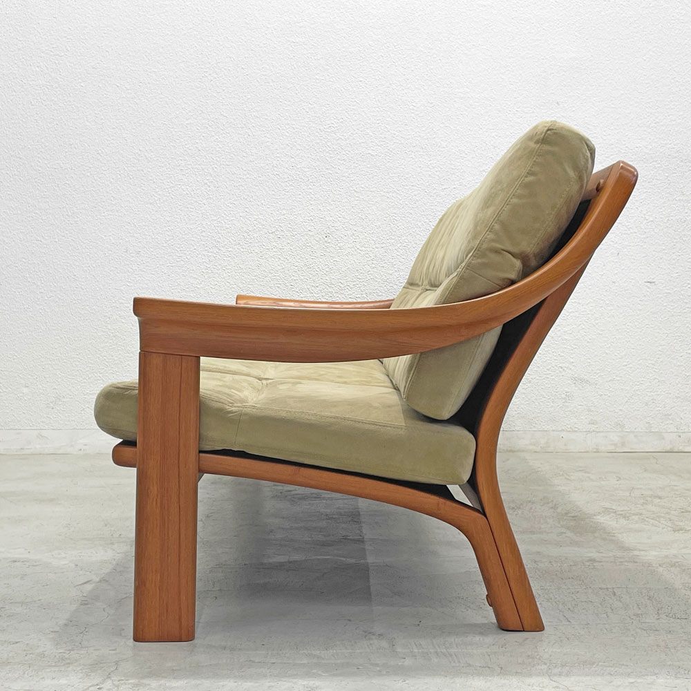 PJ furniture チーク無垢材 3pソファ 3シーター POUL JEPPESEN デンマークビンテージ 〓