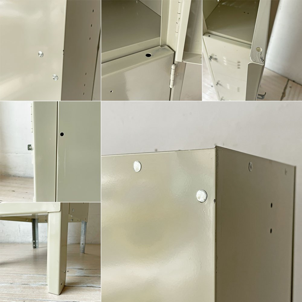 リオン LYON スチールロッカー ルーバーカット 5段 5-TIER LOCKER-LOUVER アイボリー puttywhite P.F.S取扱 ★