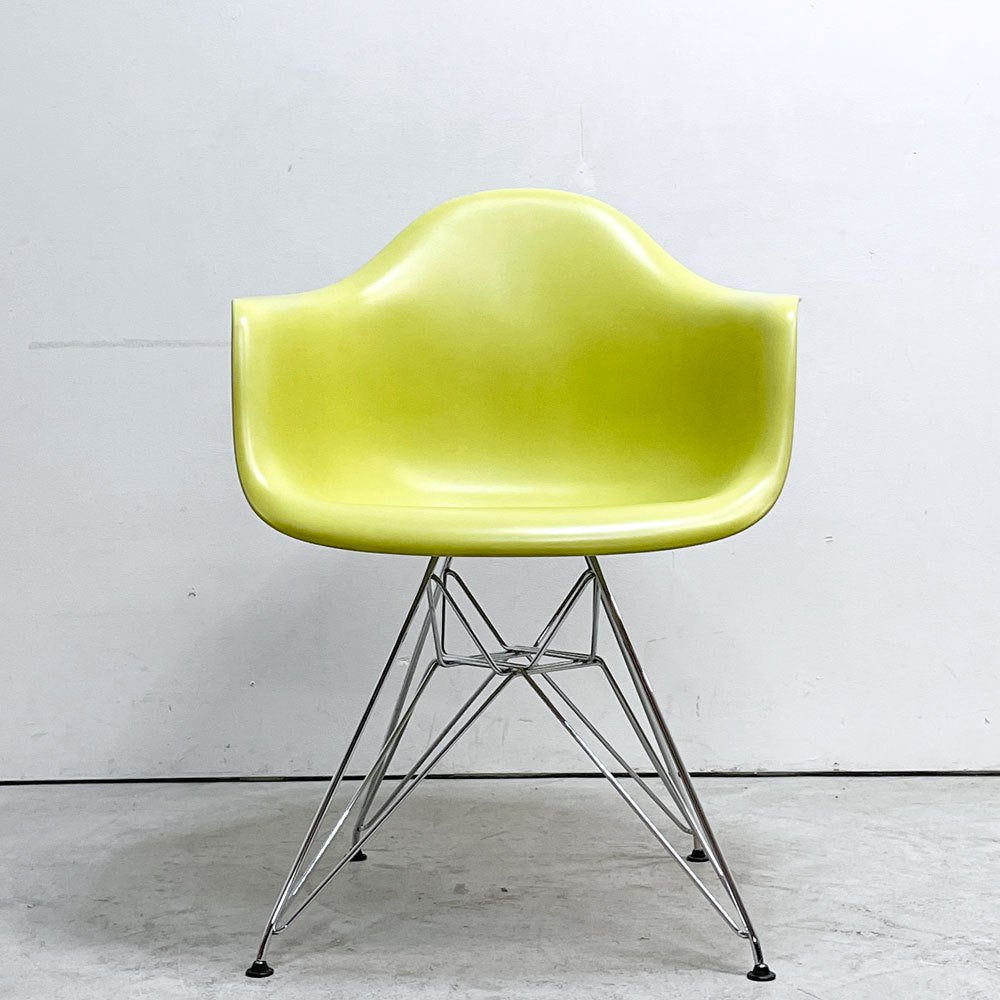 ヴィトラ vitra アームシェルチェア エッフェルベース ポリプロピレン製 ライムイエロー C&R イームズ ミッドセンチュリー ●