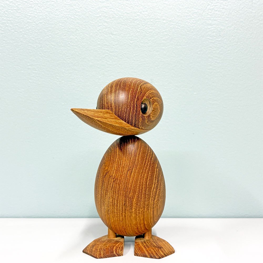 アーキテクトメイド Architectmade ダック Duck チーク無垢材 オブジェ H18cm ハンス・ボーリン Hans Bolling デンマーク 北欧雑貨 定価￥32,450- ◎