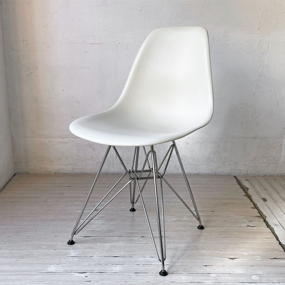 ハーマンミラー Herman Miller サイドシェルチェア ホワイトシェル ポリプロピレン製 エッフェルベース DSR C&R イームズ ミッドセンチュリー ★