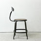 フェールトラヴァイユ FER TRAVAIL ニコルチェア NICOLLE Chair SH45cm ダイニングチェア スチール マットクリア仕上げ 別注モデル レザーパッド付 ブラウン インダストリアル フランス ●