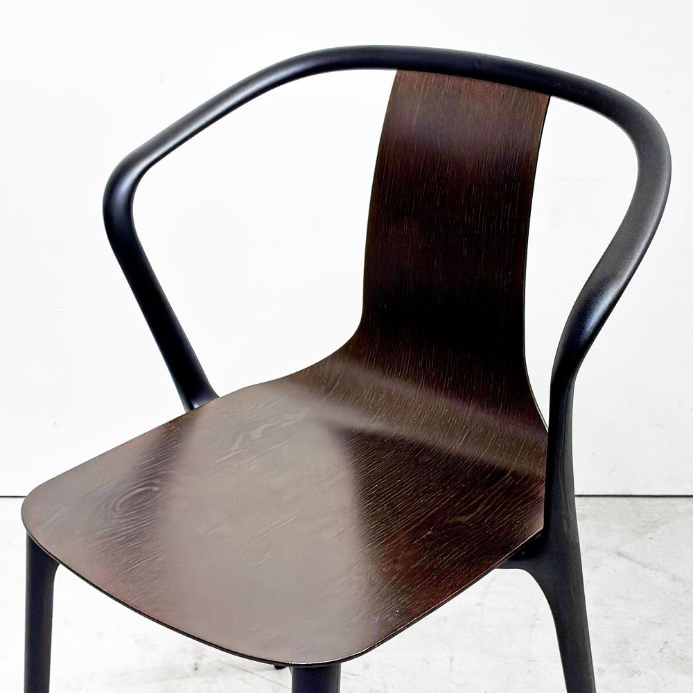 ヴィトラ Vitra ベルヴィルチェア Belleville Chair アームチェア ダイニングチェア スタッキングチェア オーク材 ダークブラウン系カラー ロナン & エルワン・ブルレック B ●