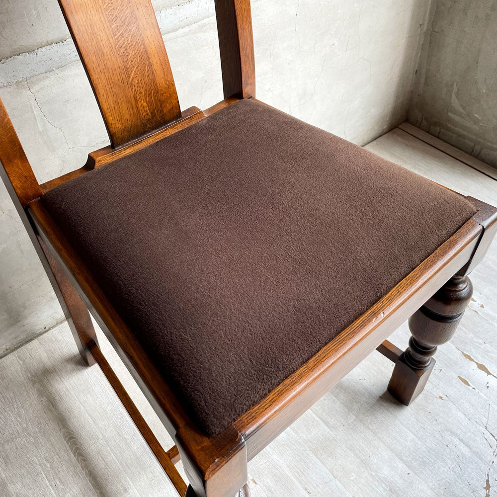 オークファニチャー Oak Furniture アンティークリプロダクションシリーズ AntiqueReproduction ダイニングチェア バルボスレッグ オーク無垢材 A♪