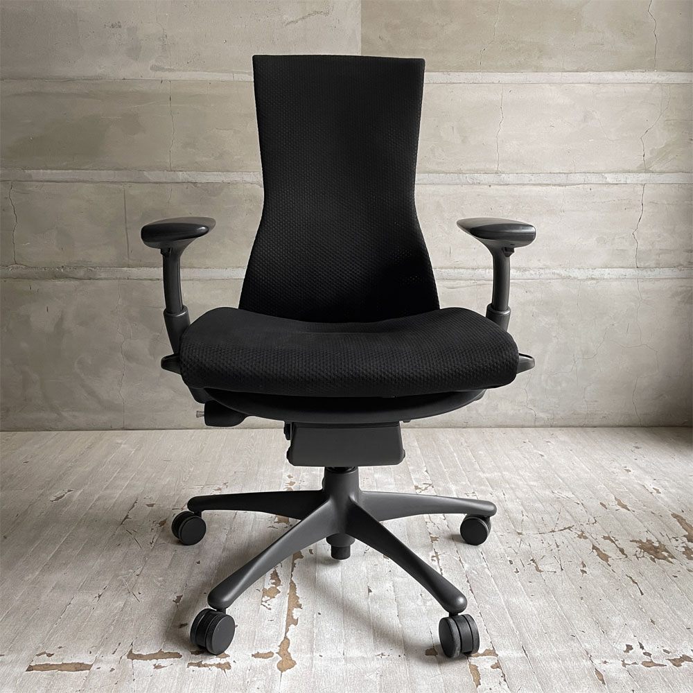 ハーマンミラー Herman Miller エンボディチェア デスクチェア オフィスチェア バランスファブリック ブラック 廃番生地 ♪