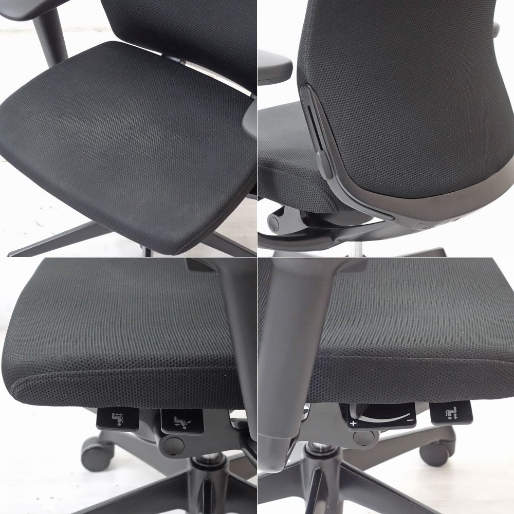 オカムラ okamura コーラル Choral オフィスチェア デスクチェア エクストラハイバック 可動ヘッドレスト ランバーサポート ブラック ●