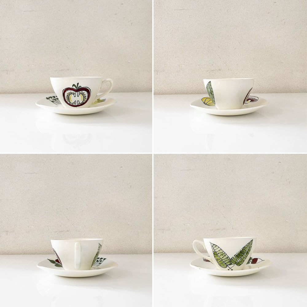 ミッドウィンター Midwinter サラダウェア SALAD WARE カップ＆ソーサー C/S テレンス・コンラン UKビンテージ ◎