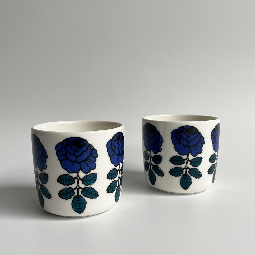 マリメッコ marimekko ヴィヒキルース VIHKIRUUSU ラテマグ ダークブルー マイヤ・イソラ フィンランド 北欧食器 廃番カラー A ♪