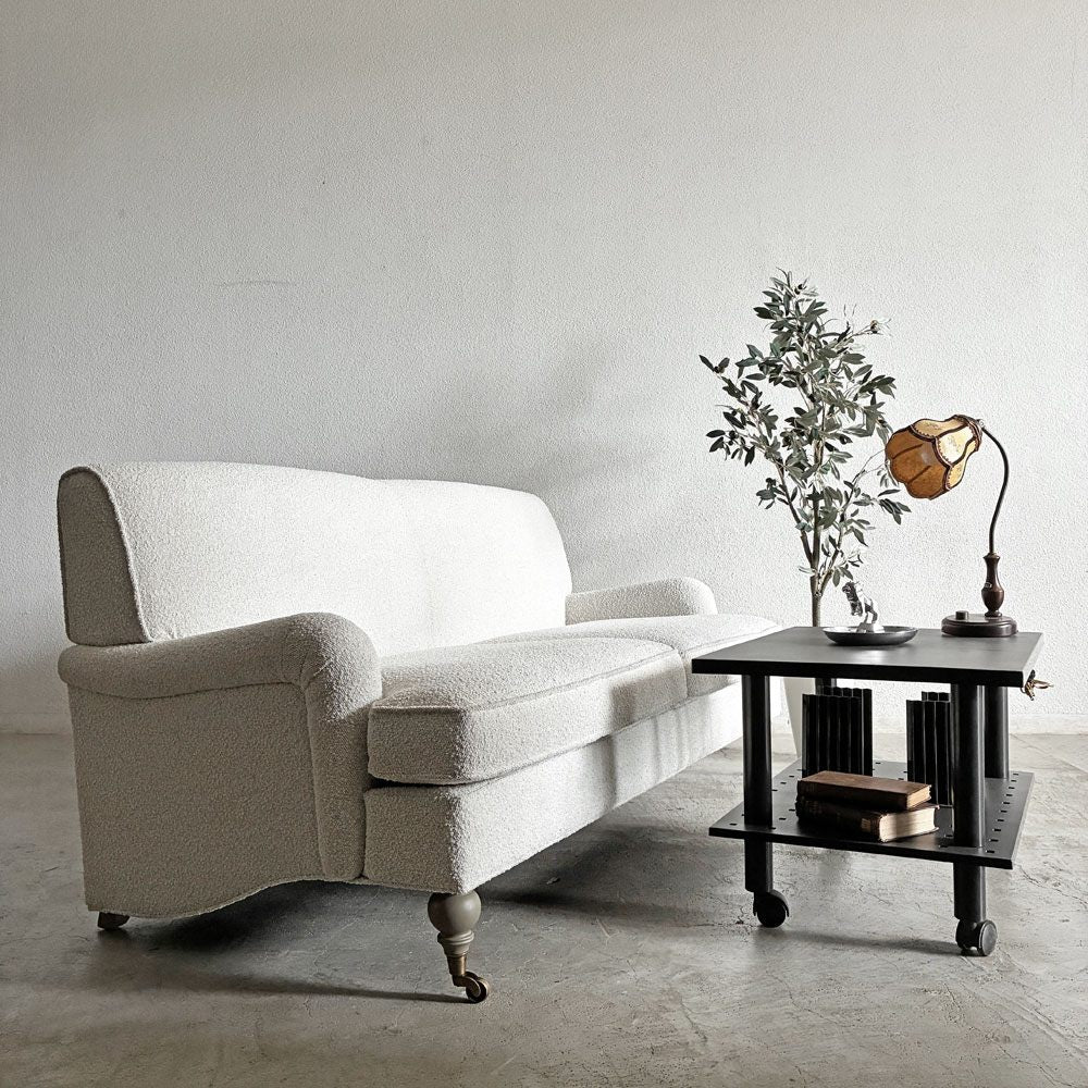 アスプルンド ASPLUND リゾルティール resortir スタンレー STANLEY 2.5P SOFA 2.5人掛けソファ W185cm ファブリック ホワイト系 グレー脚 定価￥418,000- 〓