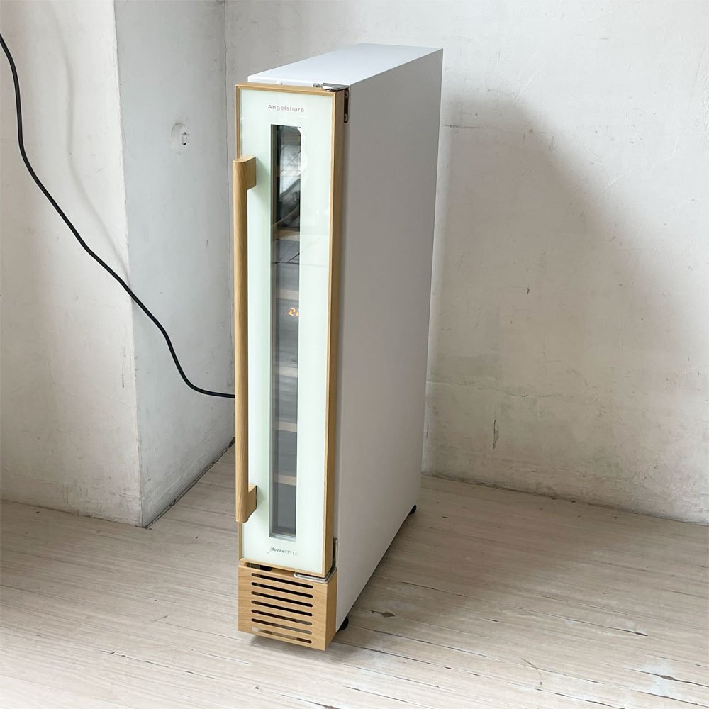 デバイスタイル deviceSTYLE 7本用ワインセラー CE-C7W コンプレッサー方式 スリム ビルトイン設置も可能 幅15ｃｍ 動作確認済 ★