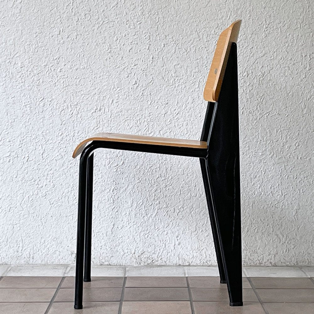 ヴィトラ vitra スタンダードチェア Standard chair ナチュラルオーク×ディープブラック ジャン・プルーヴェ Jean Prouve 名作椅子 定価138,600円 ◇