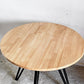 かなでもの KANADEMONO ザ・カフェテーブル THE CAFE TABLE ラバーウッド ラウンド Φ90cm スチール ナチュラル × ブラック ■