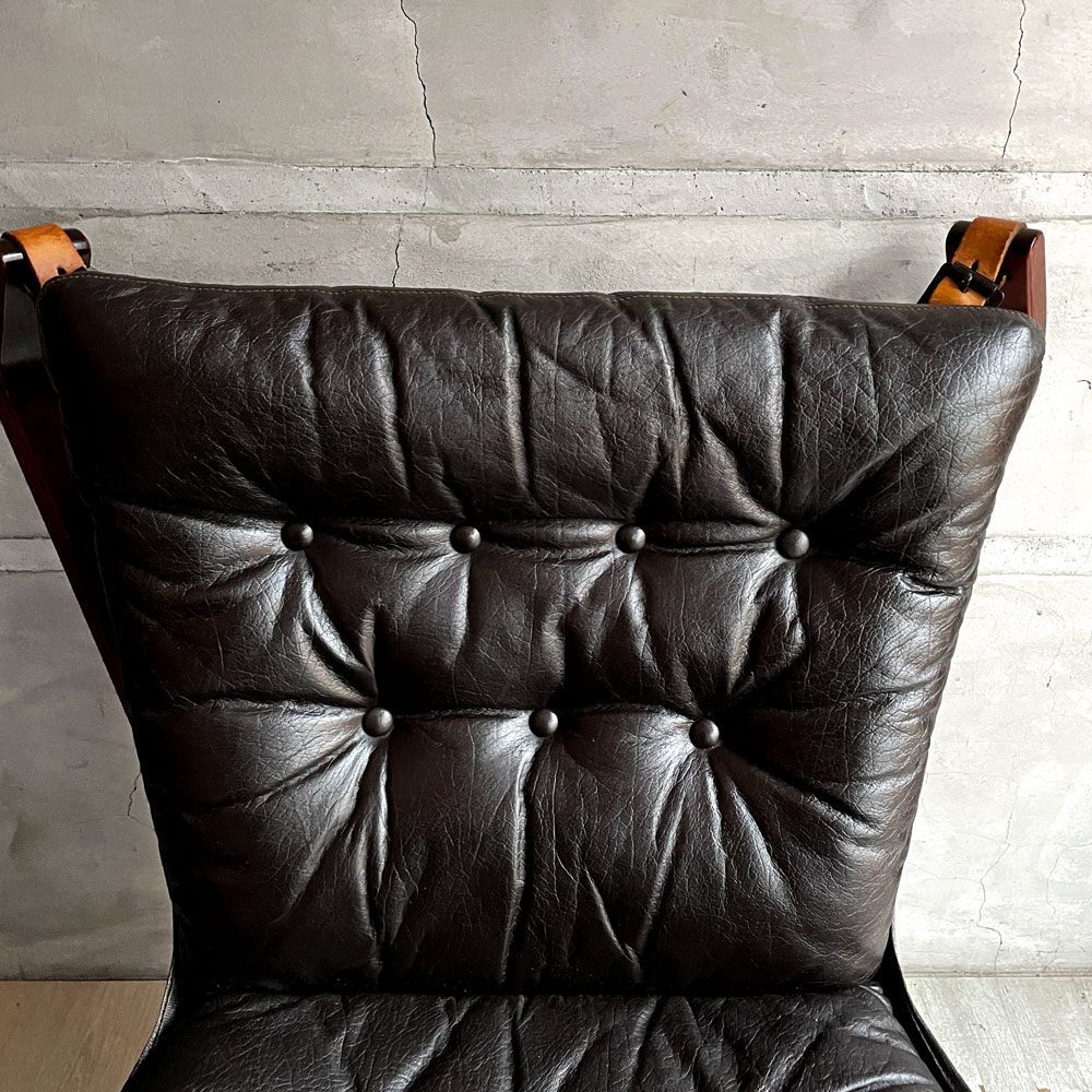 バットネ VATNE ファルコンチェア Falcon Chair ローバック イージーチェア ラウンジチェア 1Pソファ シガード・レッセル 本革 ビンテージ 北欧 ノルウェー ♪