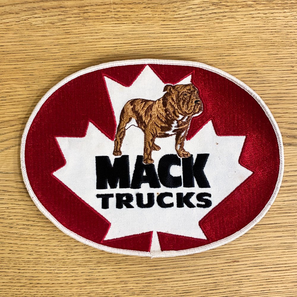 マックトラックス Mack Trucks ブルドッグ ワッペン W20.5cm 米国 USビンテージ ●