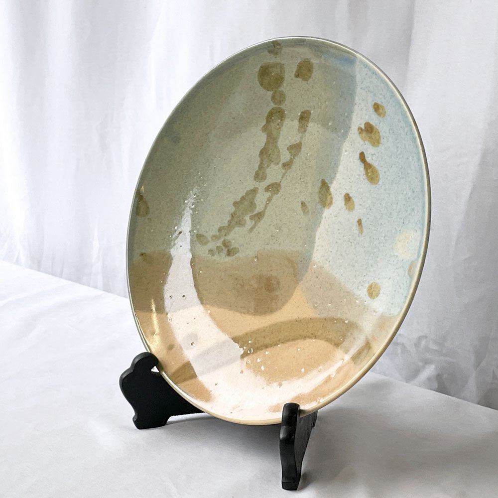 竹村良訓 大皿 黄色系 Φ26.5cm 現代作家 IDEE取扱 ◇