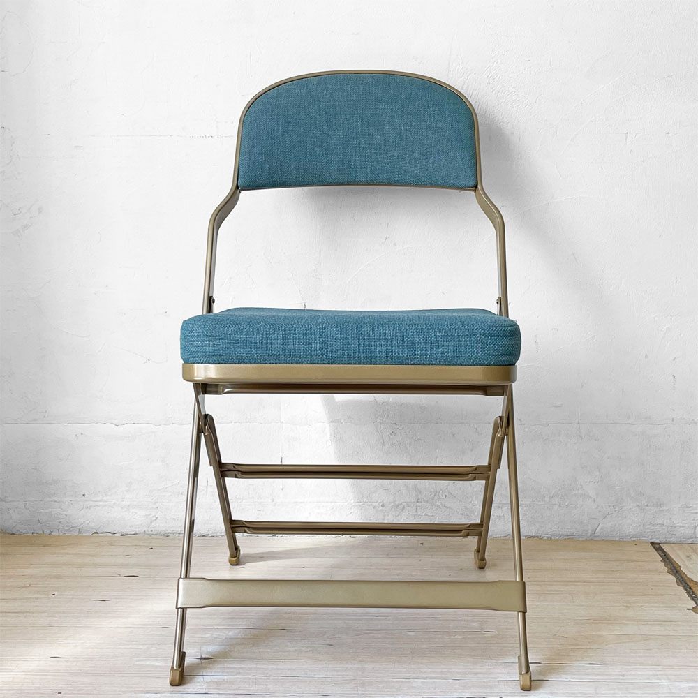 クラリン CLARIN フォールディングチェア FOLDING CHAIR フルクッション 折り畳み ティールカラー US家具 P.F.S.取扱 定価￥30,800- ★