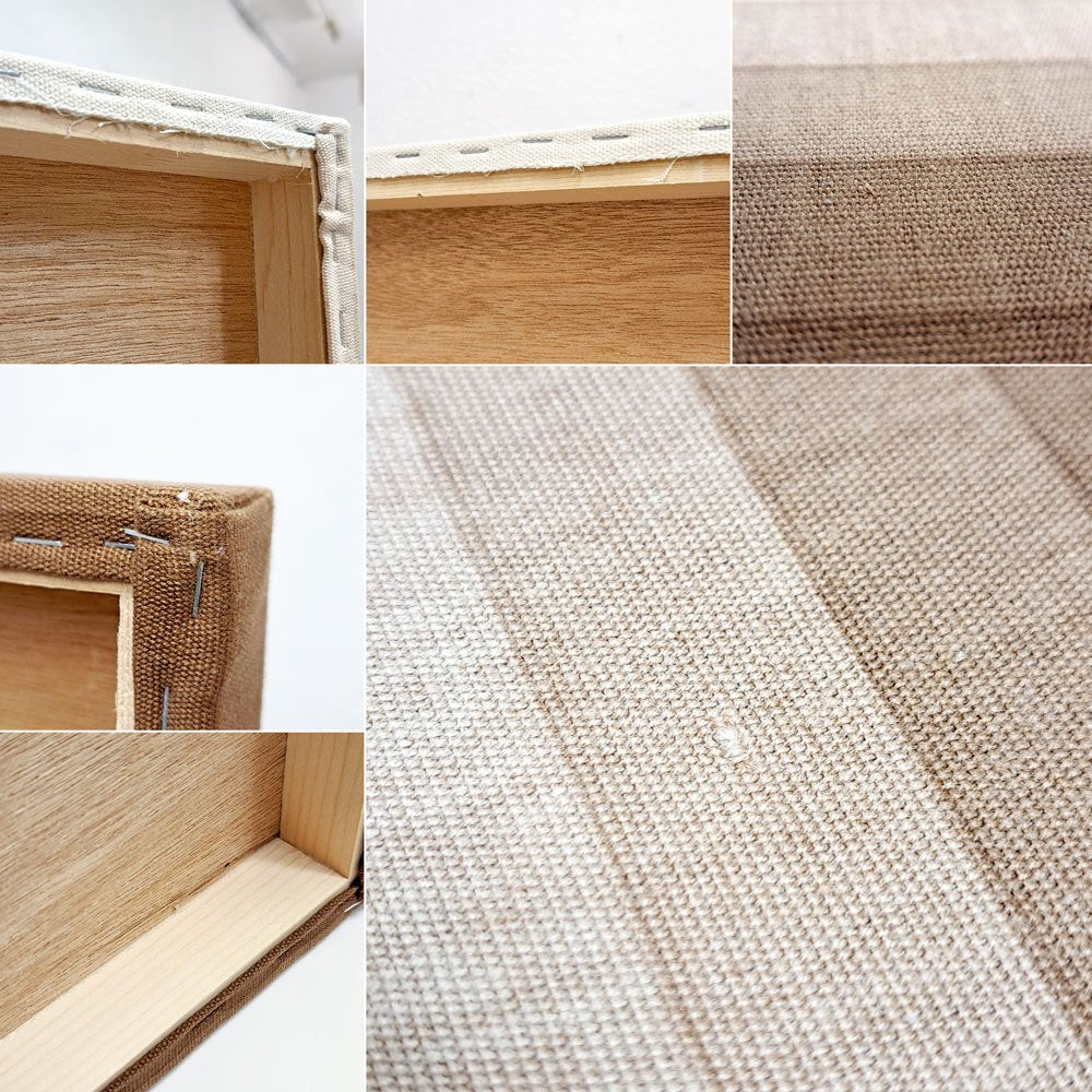 ヴェルナー・パントン Verner Panton ミラ エックス MIRA-X Mira-Spectrum スクエア SQUARE 103×73cm ブラウン系 コットン ビンテージ ファブリックパネル 希少 ●