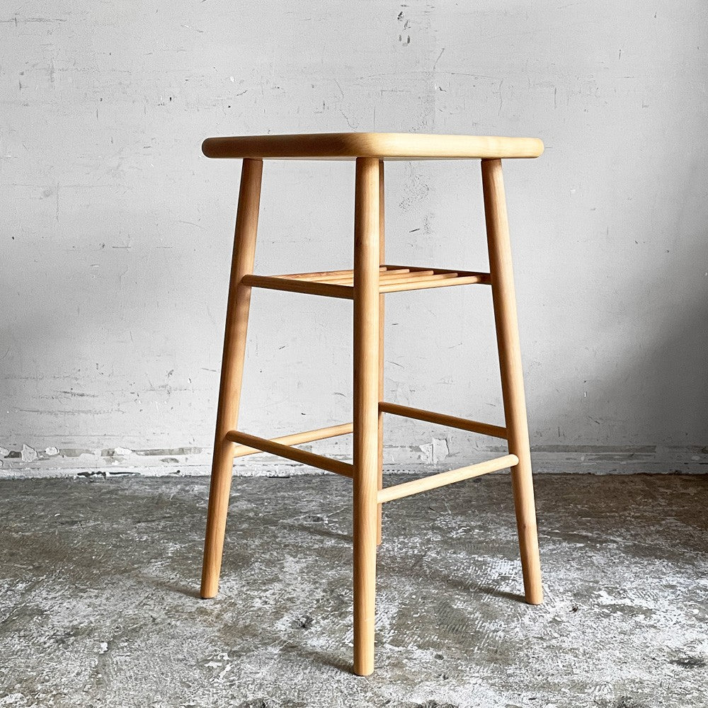 モモナチュラル MOMO Natural モチャ ウッドスツール L MOCHA WOOD STOOL L ハイスツール アルダー材 ナチュラル H61cm ナチュラルデザイン ■