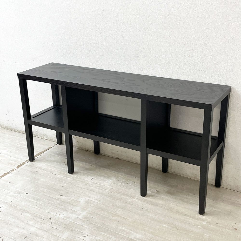 クレイト＆バレル Crate&Barrel バロネット Baronet コンソールシェルフ 収納棚 W152.5cm USA 米国 モダンデザイン ●