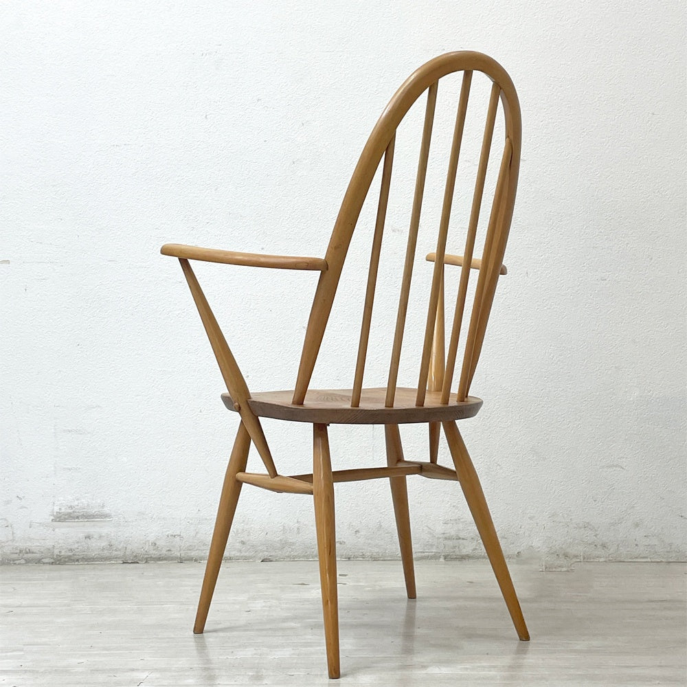 アーコール Ercol クエーカーチェア アームチェア UKビンテージ Vintage 英国家具 ●