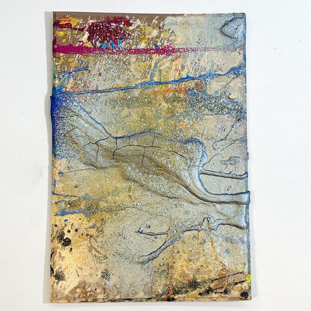今井アレクサンドル ポストカード 油絵原画 アート 抽象画 アンフォルメル 10×15㎝ 直筆サイン 2015年 現代アート 今井俊満 C ★