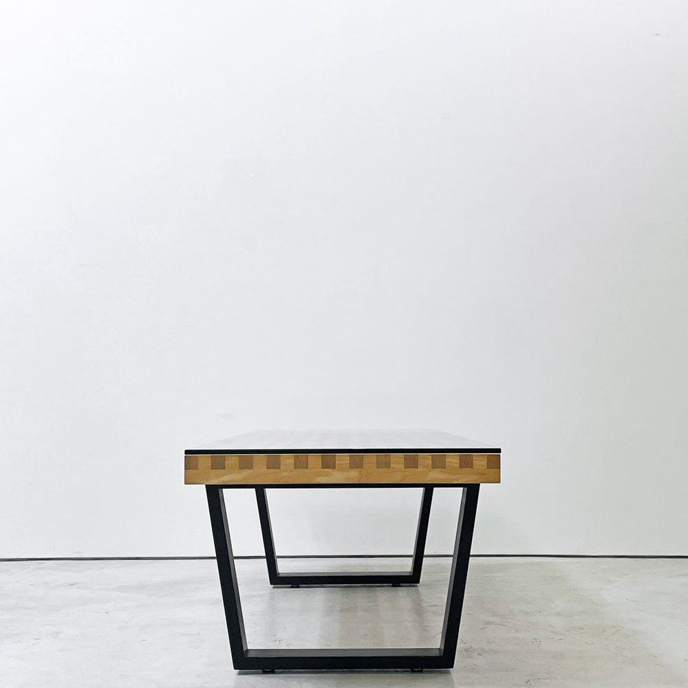 ハーマンミラー Herman Miller プラットフォームベンチ Platform Bench ネルソンベンチ コーヒーテーブル ローテーブル ガラス天板 メープル ウッドベース W122cm ジョージネルソン George Nelson ミッドセンチュリー ●