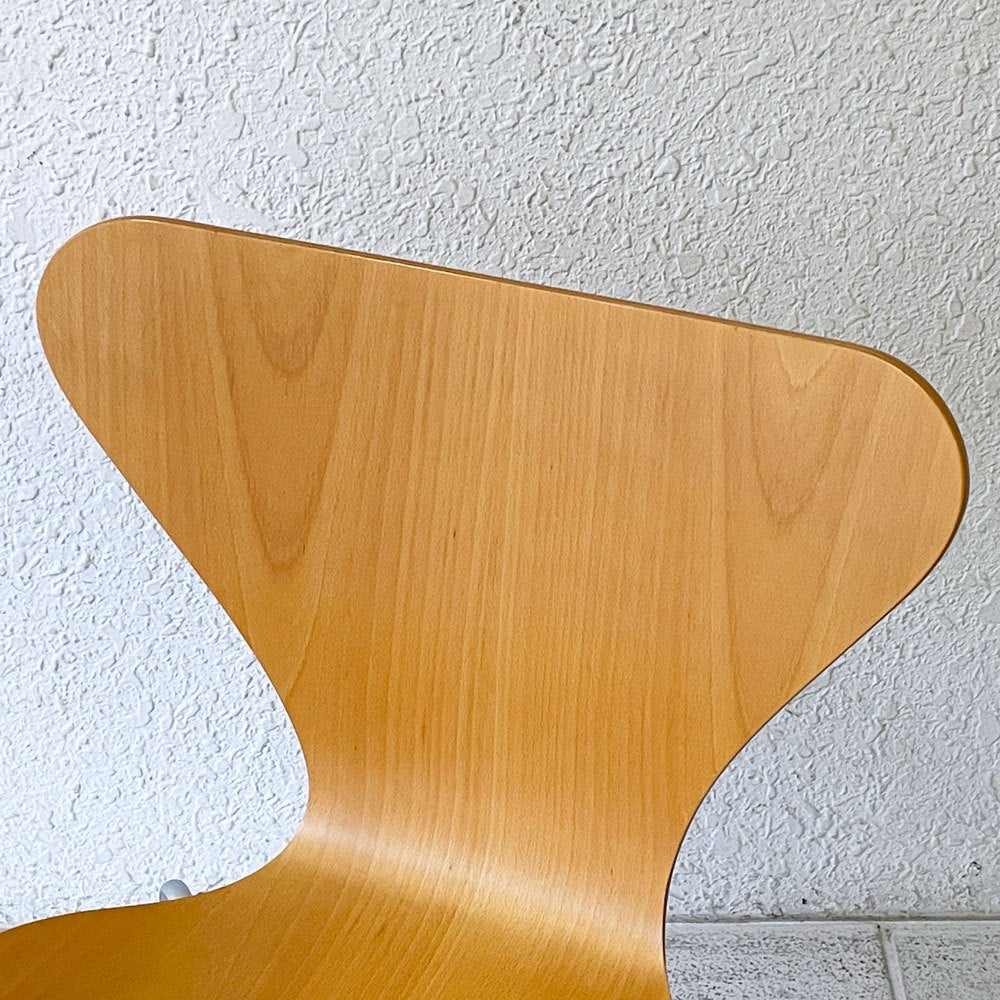 フリッツハンセン Fritz Hansen セブンチェア ビーチ材 ナチュラル アルネ・ヤコブセン Arne Jacobsen スタッキング デンマーク 北欧家具 A ◇