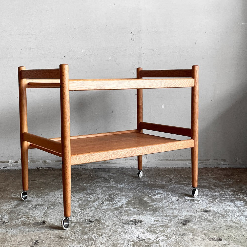 デンマーク ビンテージ Danish Vintage オーク材 ワゴン トローリー 2段 キャスター付き W71.5cm 北欧家具 北欧ビンテージ ■