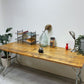 ワークテーブル エブコ EBCO ウィッシュボーンレッグ WISHBONE LEGS + 木製天板 W180cm 折り畳みテーブル 作業台 DIY P.F.S取扱い インダストリアル ●