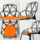 マジス MAGIS チェアワン CHAIR ONE ダイニングチェア コンスタンチン・グルチッチ スタッキング 屋外使用可 ブラック × オレンジ シートクッション付 イタリア ●