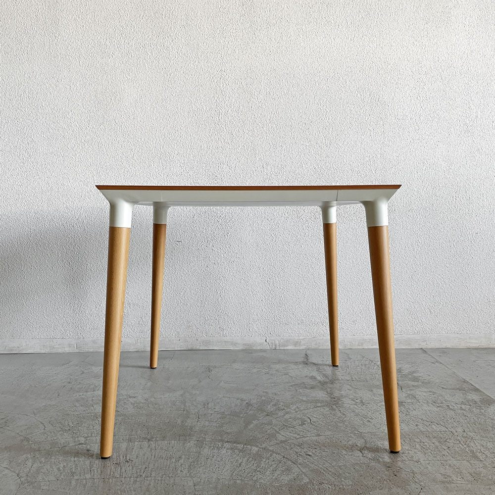 カルテル Kartell ミストラップ MISS TRAP ダイニングテーブル スクエア W80cm ビーチ材 外箱付 フィリップ・スタルク 廃番 未使用保管品 B 〓