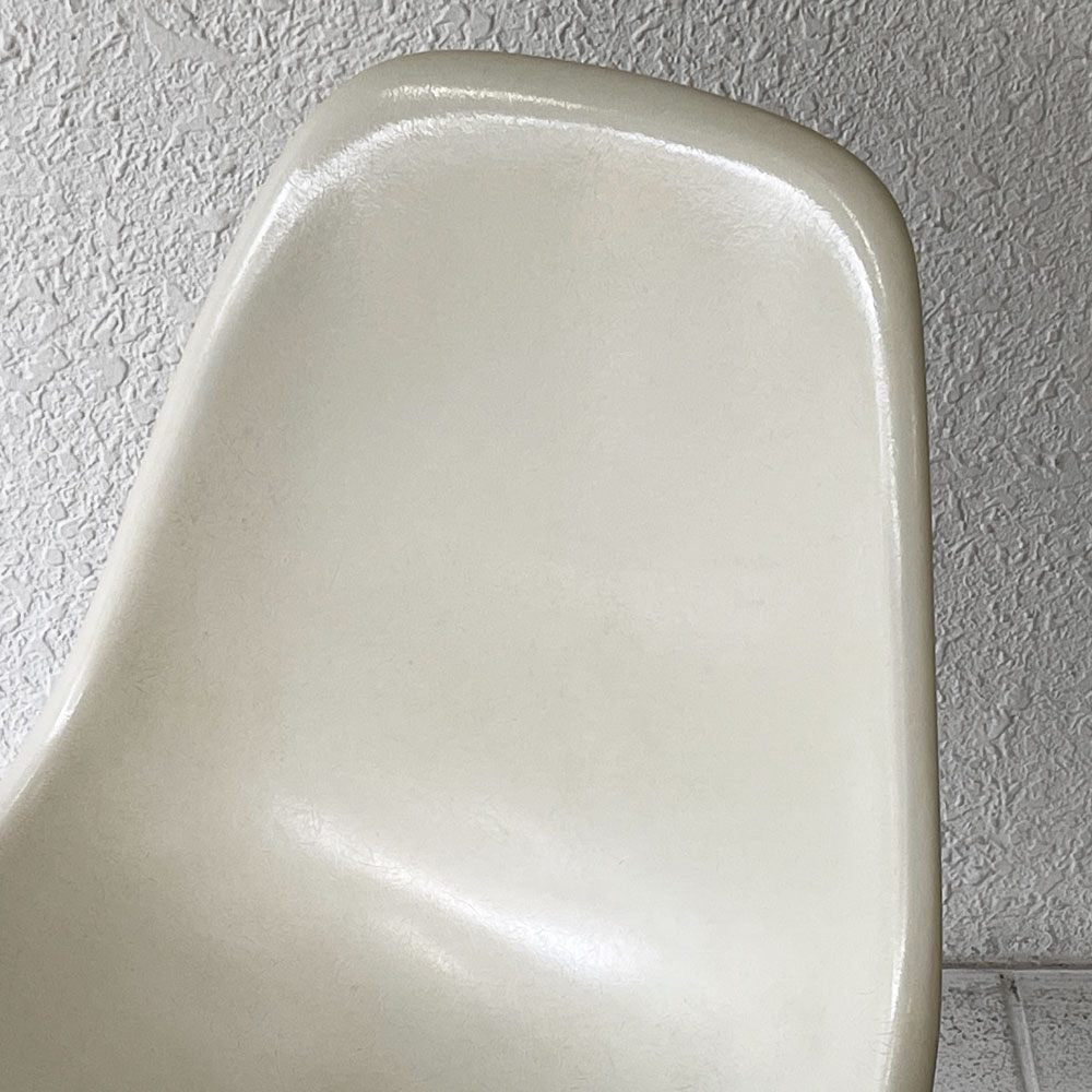 ハーマンミラー Herman Miller サイドシェルチェア セカンド 2nd ビンテージ FRP製 パーチメント エッフェルベース C&R イームズ ミッドセンチュリー ◇