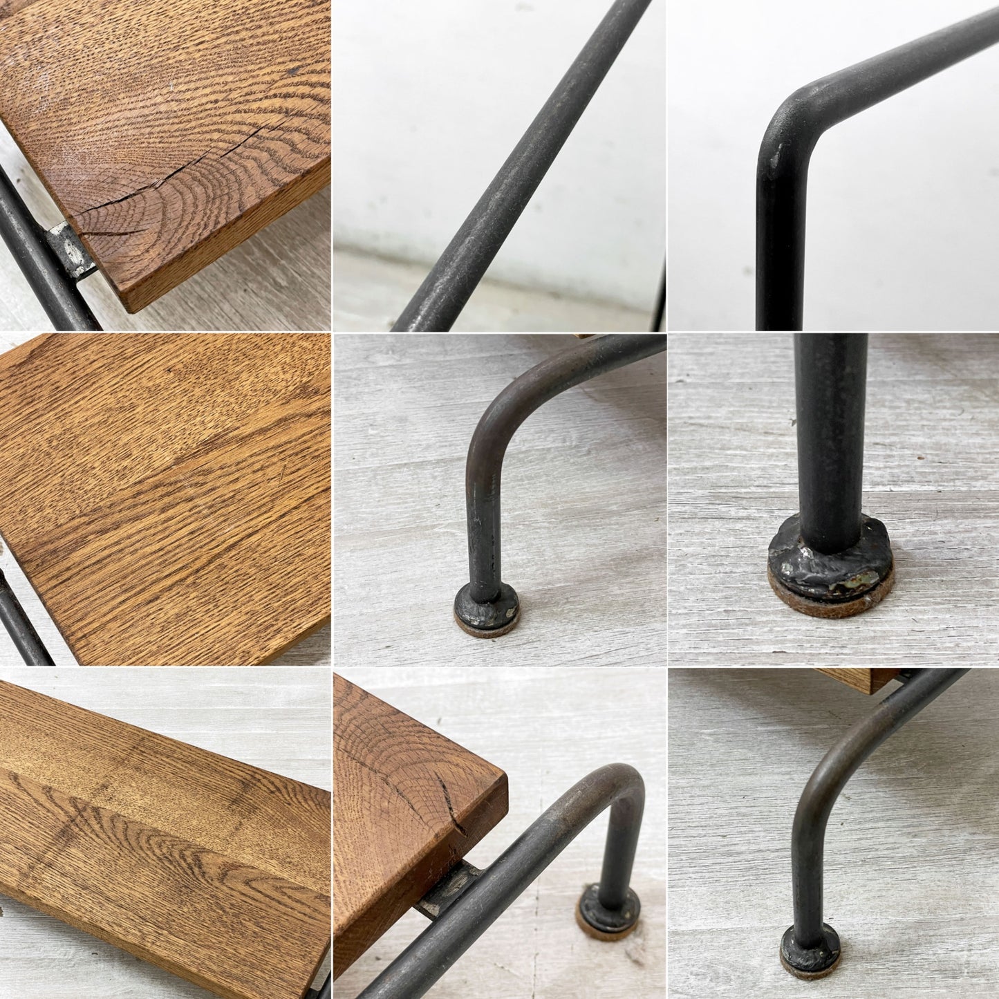 ヒロファニチャー hiro furniture アイアンｘオーク材 ハンガーラック インダストリアルデザイン 工業系 ●