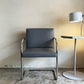 ノル ノール Knoll ブルーノ brno アームチェア チューブラー 合皮レザー グレー系カラー ミースファンデルローエ カンチレバー ■