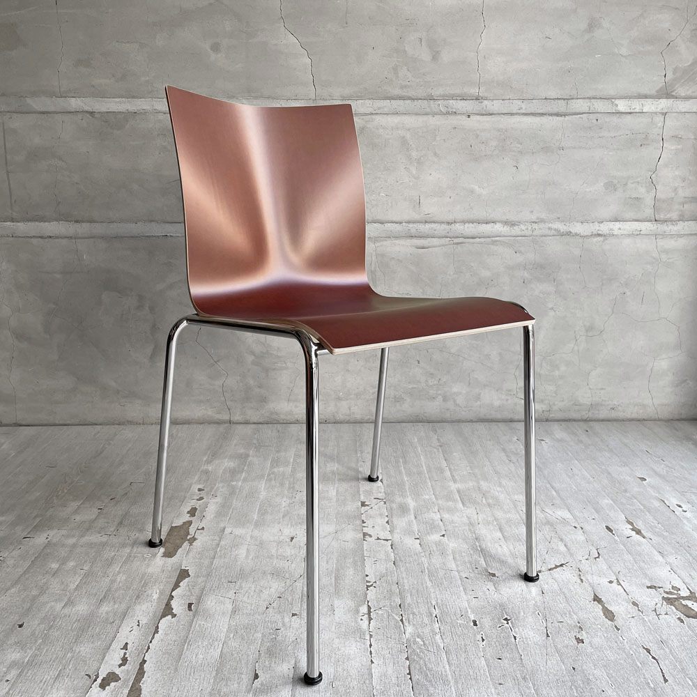 エンゲルブレヒト Engelbrechts チャリックチェア CHAIRIK Chair 101 ダイニングチェア スタッキング 4本脚 シナモン プライウッド スチール デンマーク 未使用品 定価63,800円 ♪