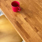 かなでもの KANADEMONO ザ・テーブル THE TABLE デスク ラバーウッド材 チークブラウン スチール脚 スクエア W160cm ◇