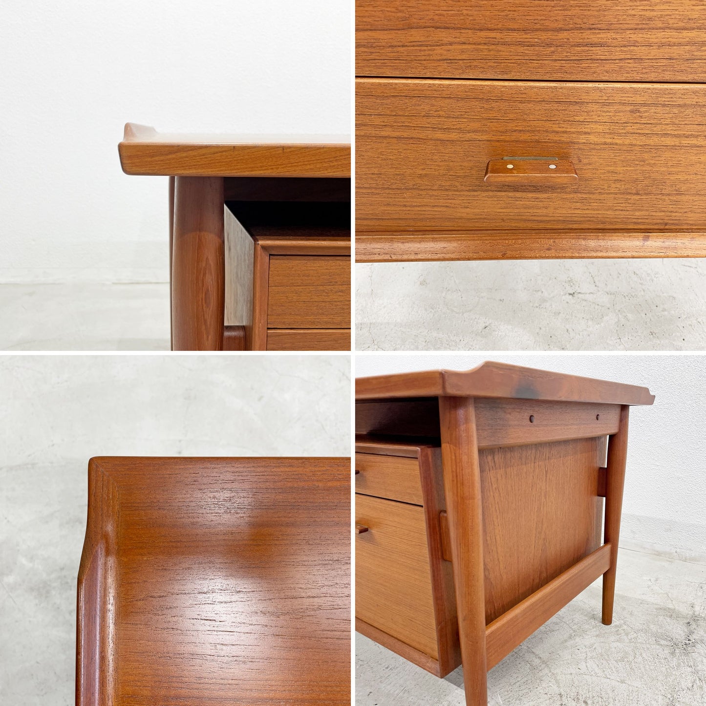 シバストファニチャー SIBAST FURNITURE No.207 両袖デスク チーク材 アルネ・ヴォッダー デンマークビンテージ 〓
