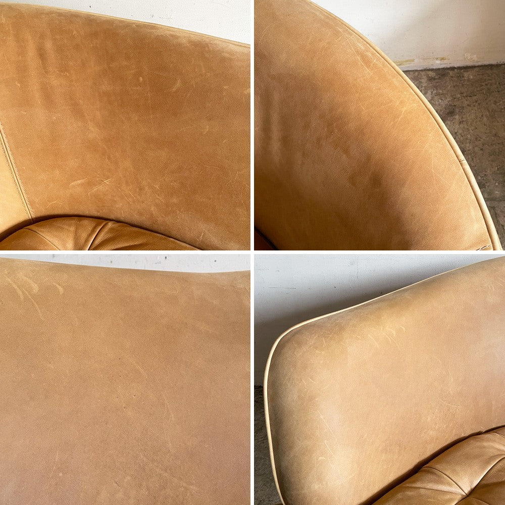 クラッシュゲート CRASH GATE タブレザーワークス tabu Leather Works オピアム 1P ソファ OPIUM SOFA キャメル オイルレザー 定価 ￥242,000- ■