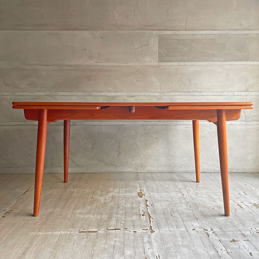 アンドレアス・タック Andreas Tuck エクステンション ダイニングテーブル AT312 伸長式 拡張 チーク材 ハンス・Ｊ・ウェグナー デンマークビンテージ 北欧家具 ♪