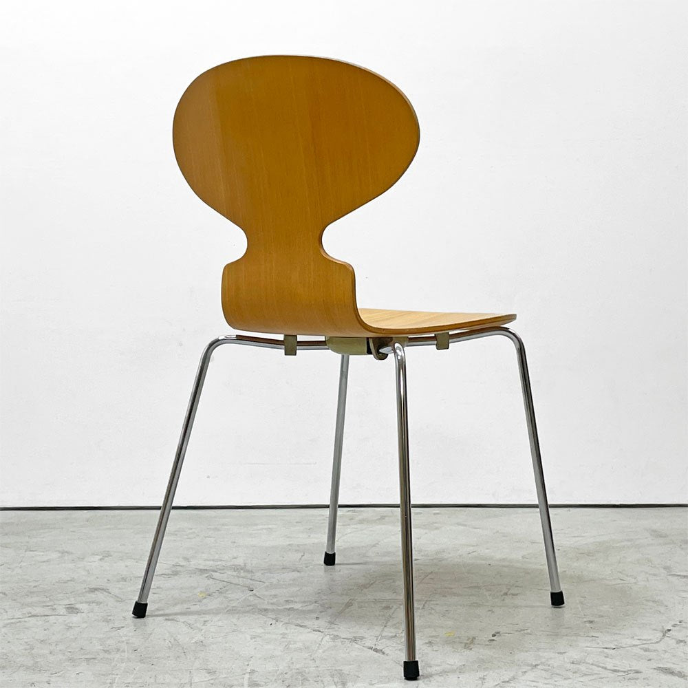 フリッツハンセン Fritz Hansen アントチェア 4本脚 ナチュラルビーチ ラッカー アルネ・ヤコブセン 北欧家具 J ●