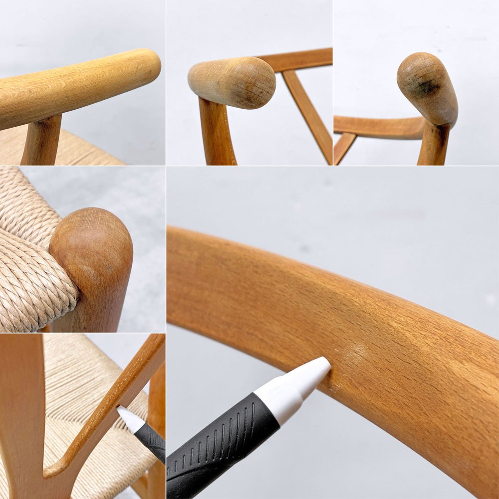 カールハンセン＆サン Carl Hansen & Son CH24 Yチェア オイルフィニッシュ ビーチ材 ハンス・J・ウェグナー デンマーク ペーパーコード張替済 日本仕様サイズ ビンテージ A ●