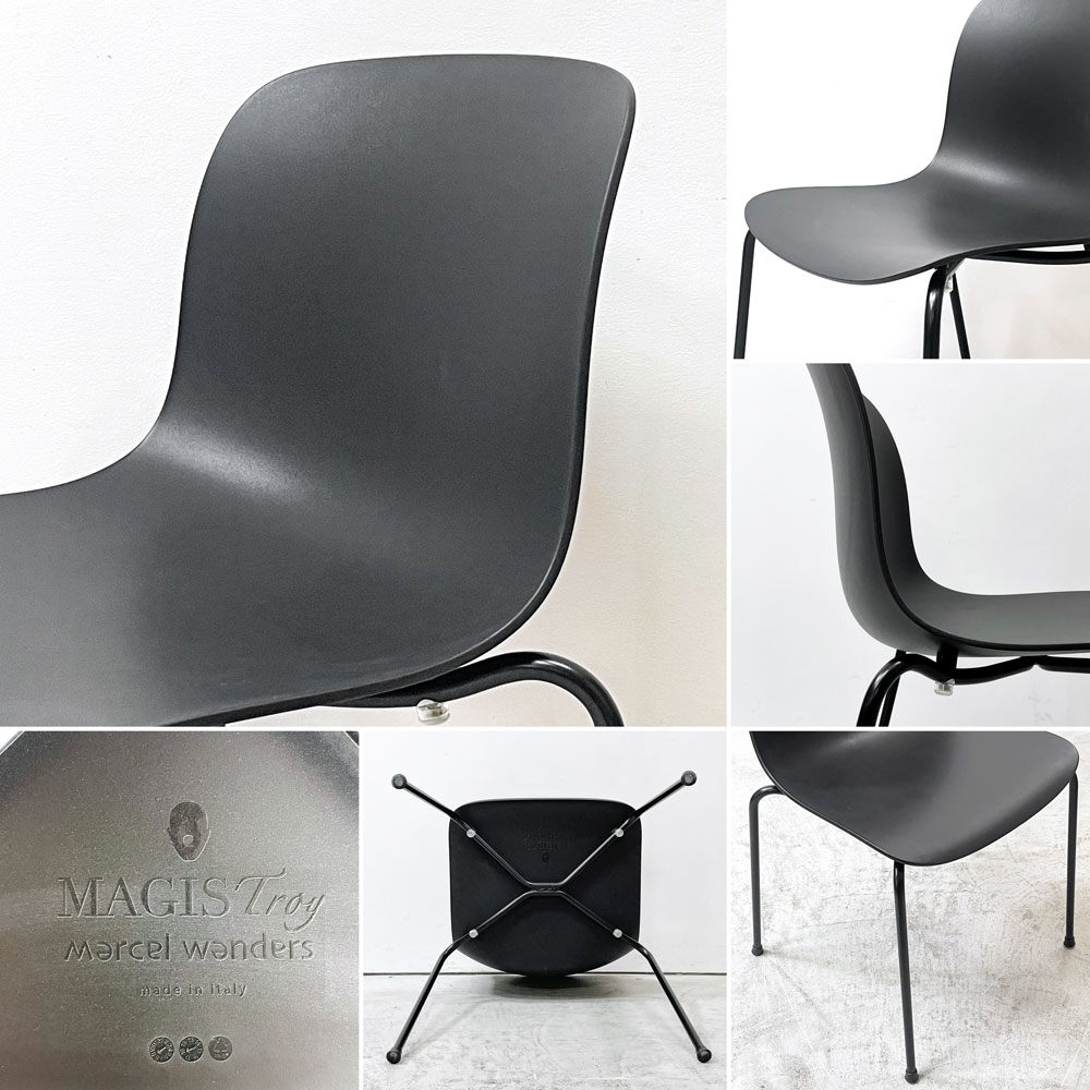 マジス MAGIS トロイ 4レッグス TROY 4-legs ダイニングチェア スタッキングチェア ポリプロピレン ブラック マルセル・ワンダース イタリア B ●