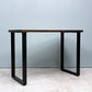 かなでもの KANADEMONO ザ・テーブル THE TABLE Black Steel Rectangle コンパクトデスク W100cm ラバーウッド スクエア脚 配線スリット付き ◎