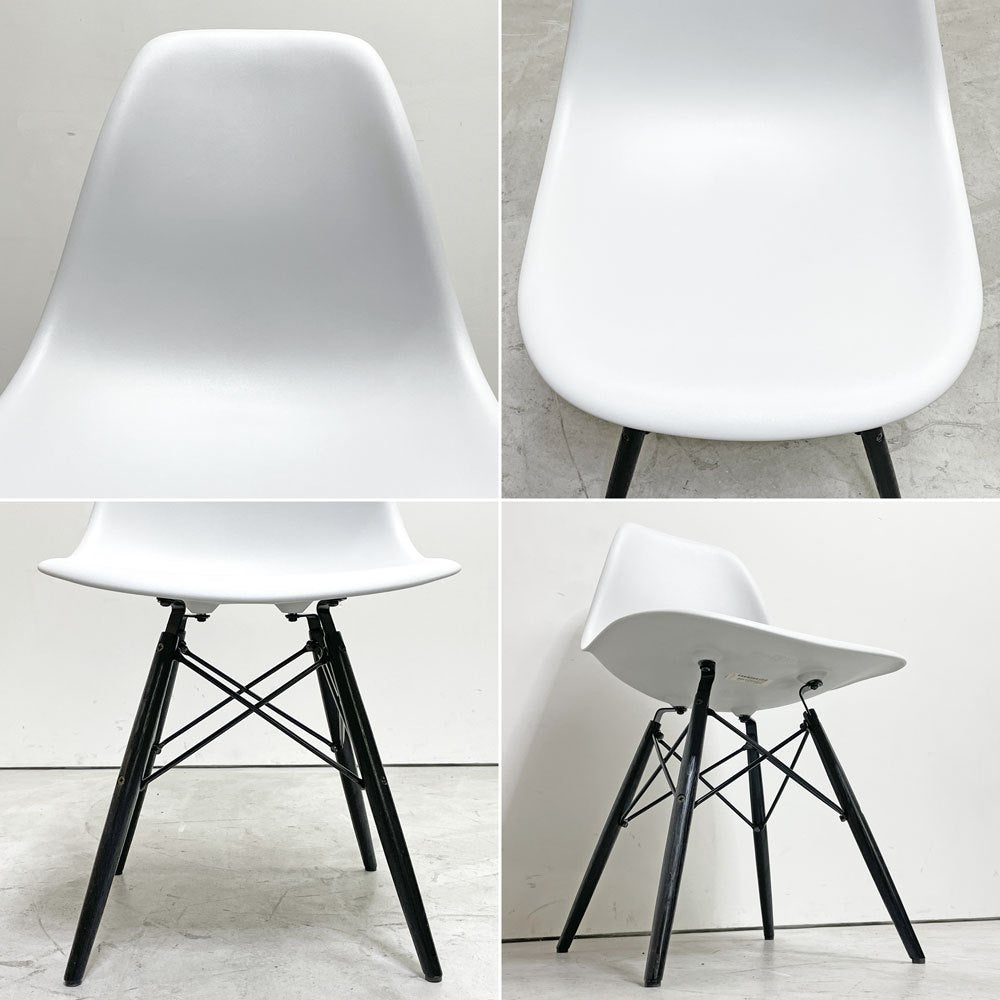 ハーマンミラー HermanMiller サイドシェルチェア ドゥエルレッグ DSW アルパイン × エボニー ポリプロピレン製 イームズ ミッドセンチュリー  C ●