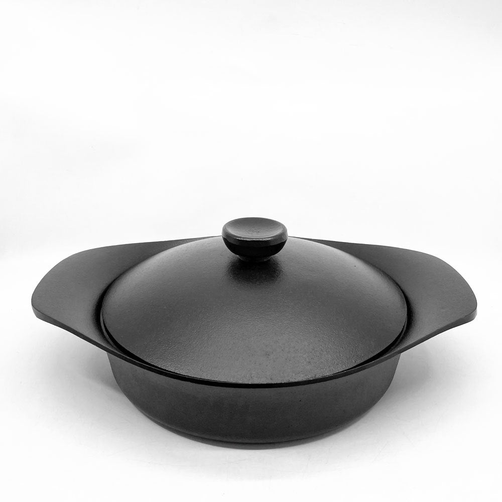 柳宗理 南部鉄器 鉄鍋浅型 鉄ふた＆ハンドル付 22cm 日本製 ●