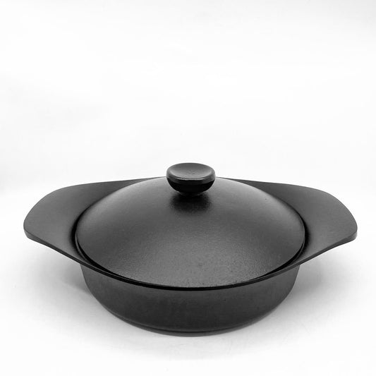 柳宗理 南部鉄器 鉄鍋浅型 鉄ふた＆ハンドル付 22cm 日本製 ●