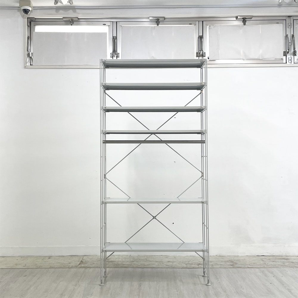 無印良品 MUJI スチールユニットシェルフ オープンシェルフ スチール棚 6段 W84cm ●