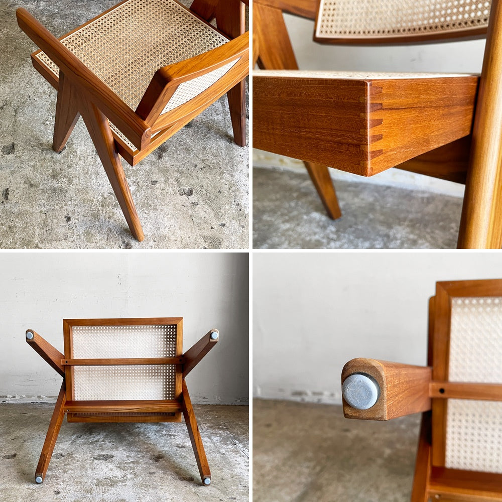 クラッシュゲート CRASHGATE ノットアンティークス Knot Antiques シャドウ SHADOW チェア 肘付 チーク材 関家具 展示美品 ■
