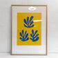 イデー IDEE アンリ マティス Henri Matisse  青いシートと黄色い背景 シルクスクリーン アートポスター W72×H52cm 額装品 ●